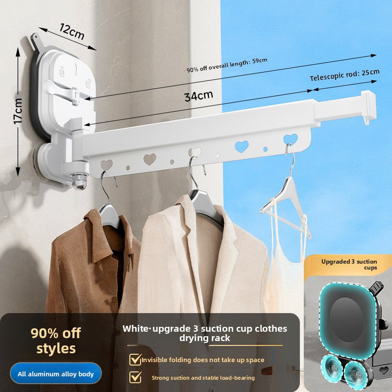 Retractable Suction Cup Drying Rack