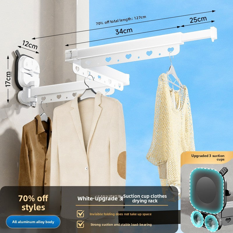 Retractable Suction Cup Drying Rack