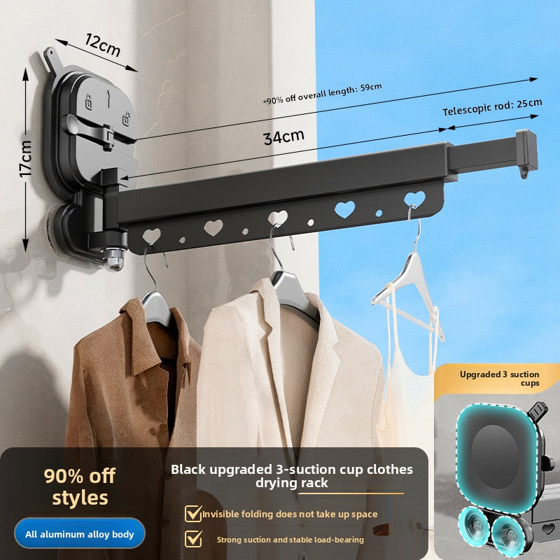 Retractable Suction Cup Drying Rack