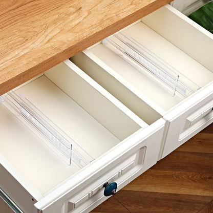 Retractable Transparent Drawer Dividers with Foam Ends