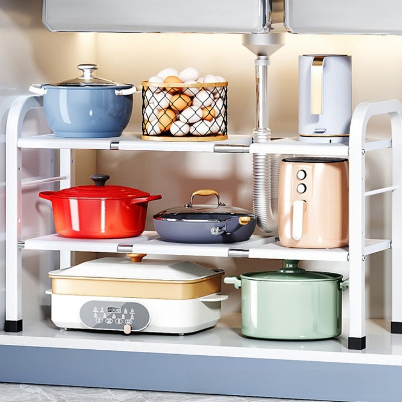Retractable Under Sink Storage Rack