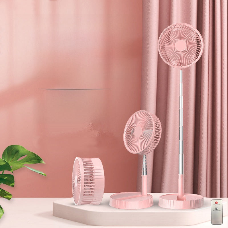 Retractable USB Rechargeable Foldable Fan with Remote Control