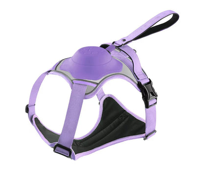 Retractable Vest-Style Dog Harness Leash