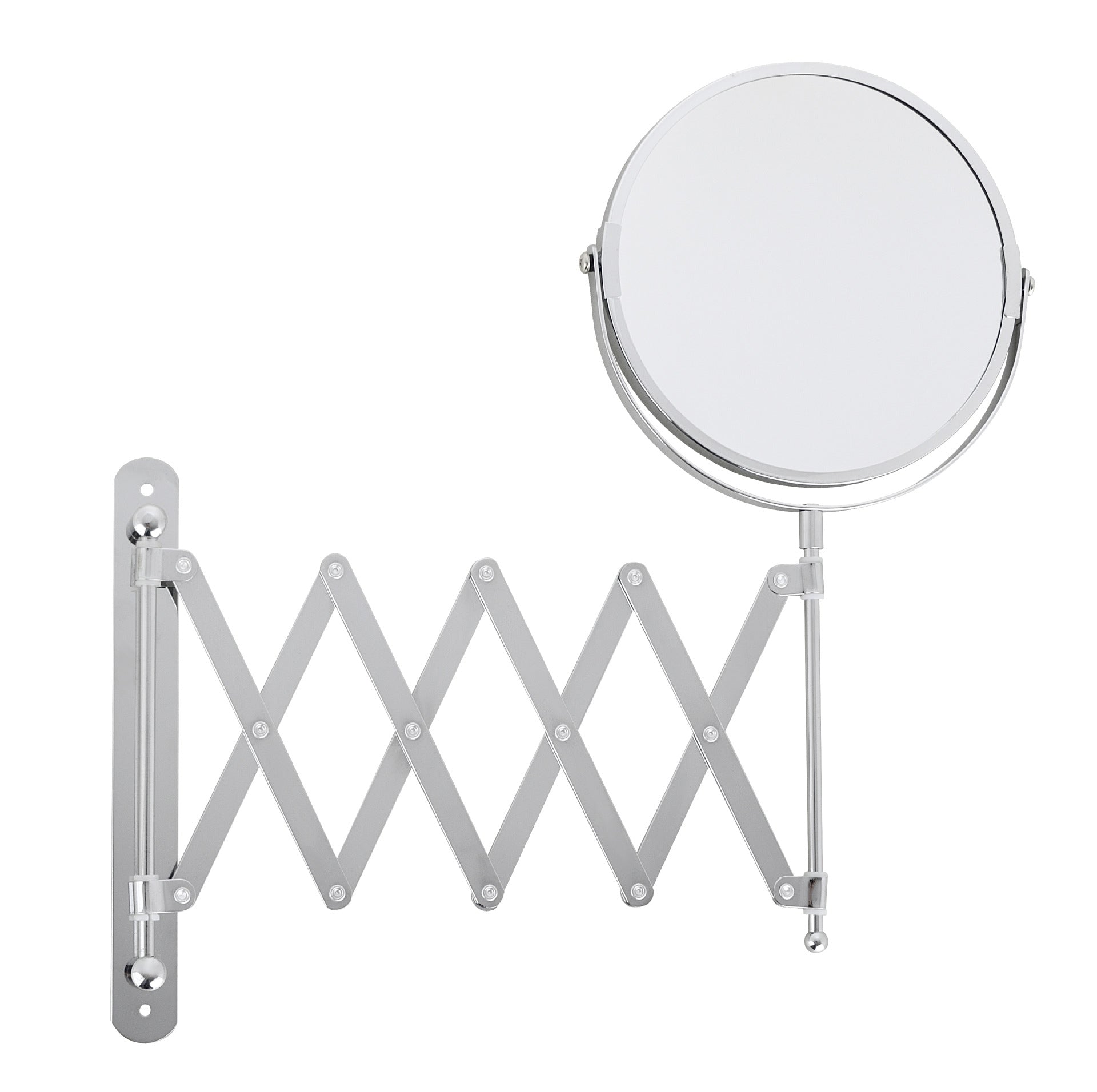 Retractable wall-mounted mirror