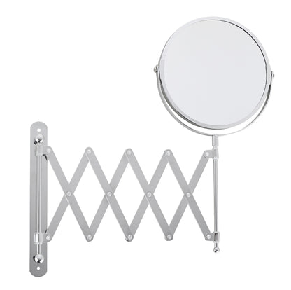 Retractable wall-mounted mirror