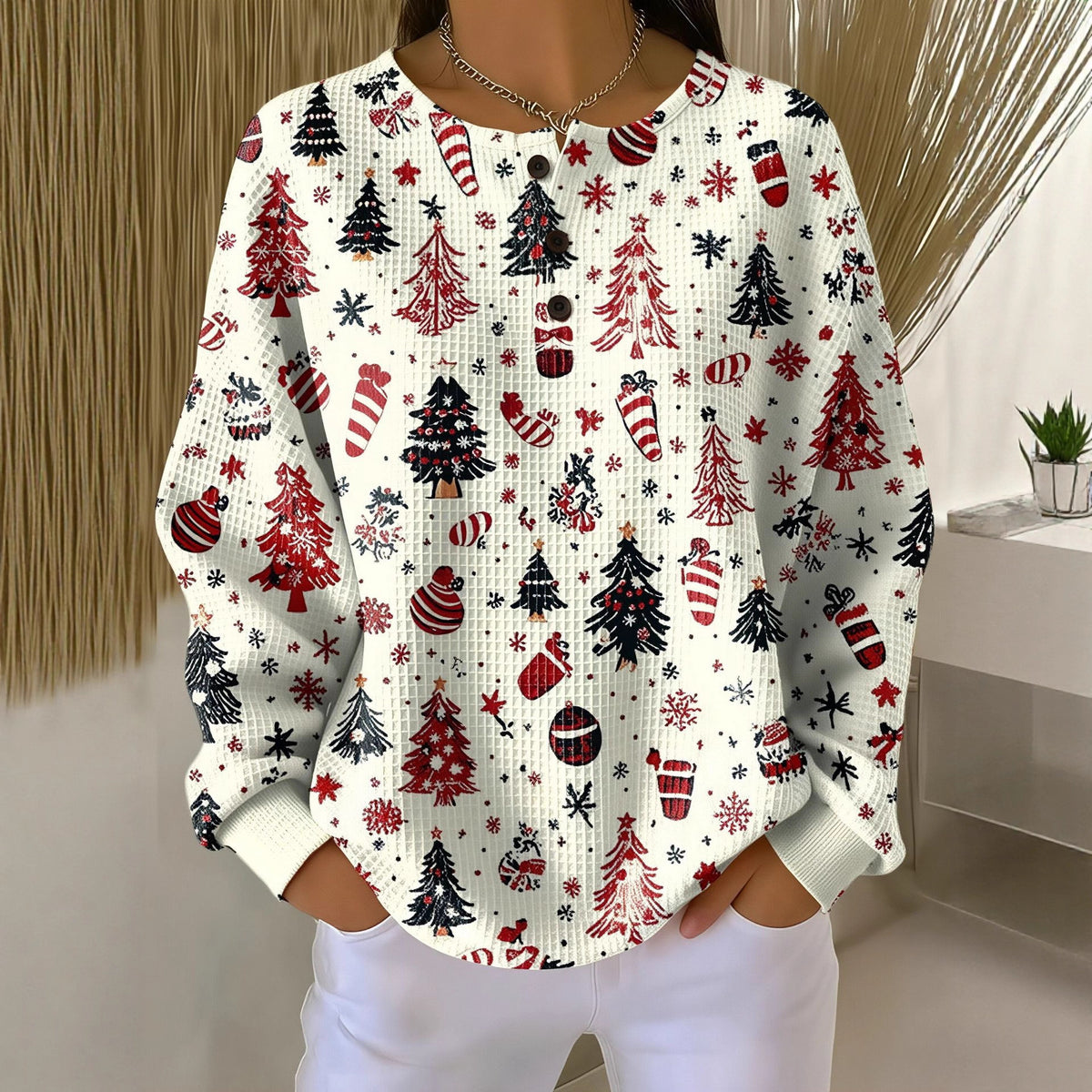 Retro 3D Digital Print Polo Dress