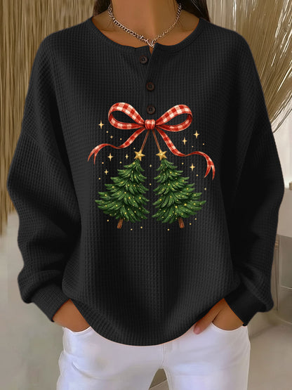 Retro 3D Digital Print Polo Dress