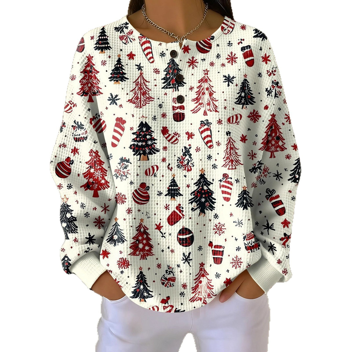 Retro 3D Digital Print Polo Dress