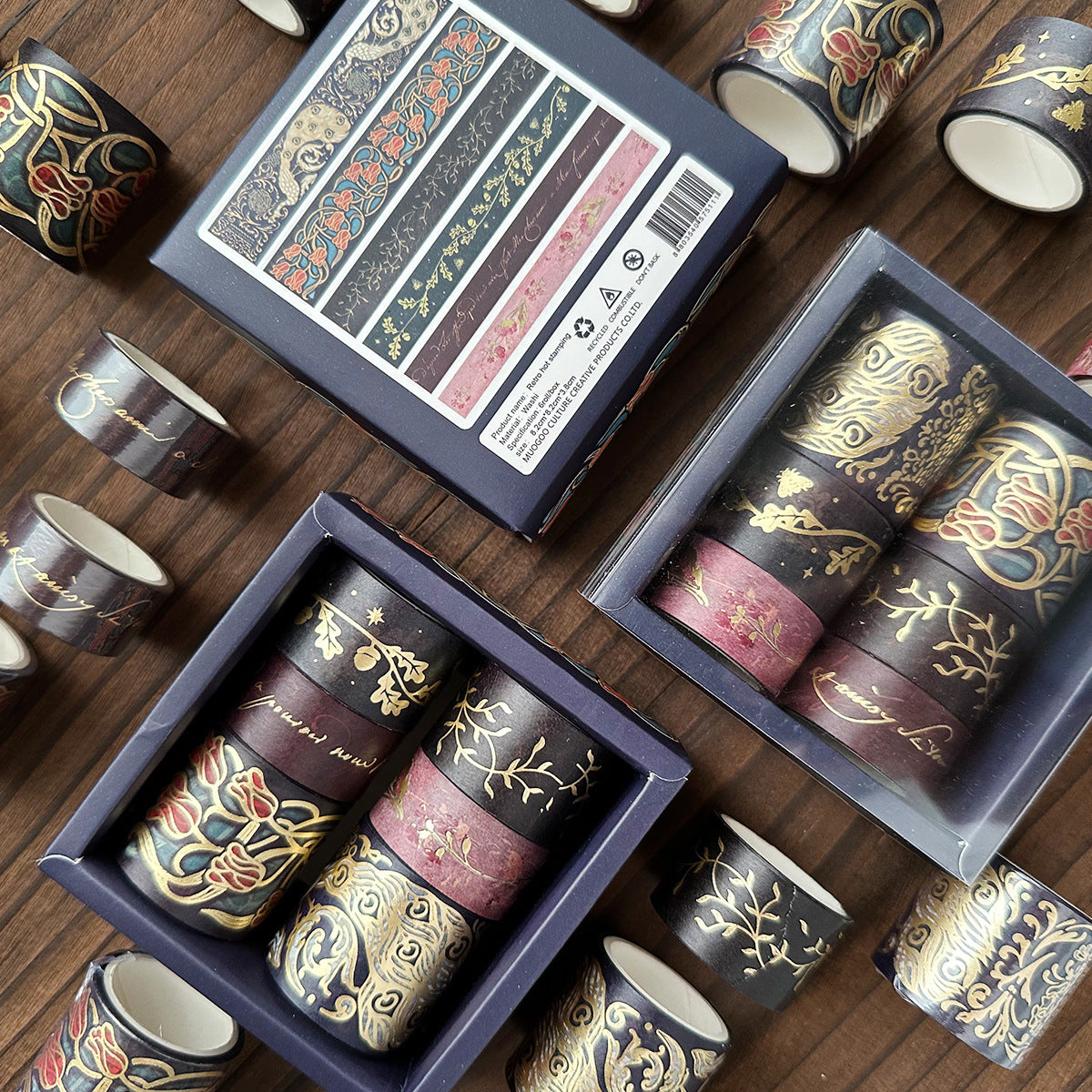 Retro 6-Roll Bronzing Combination Hand Ledger Tape