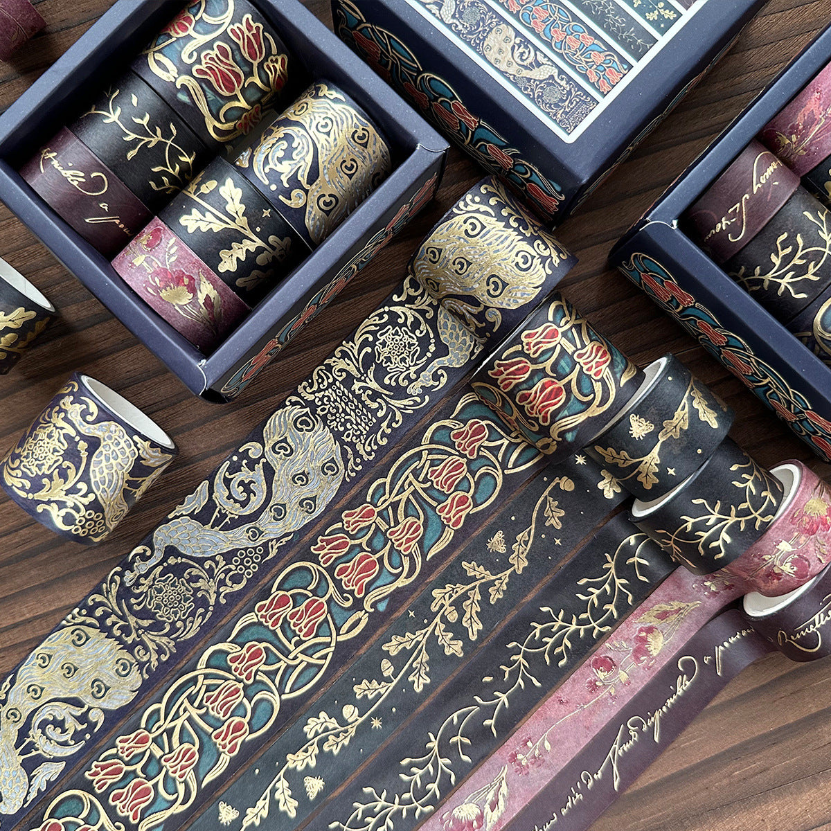Retro 6-Roll Bronzing Combination Hand Ledger Tape