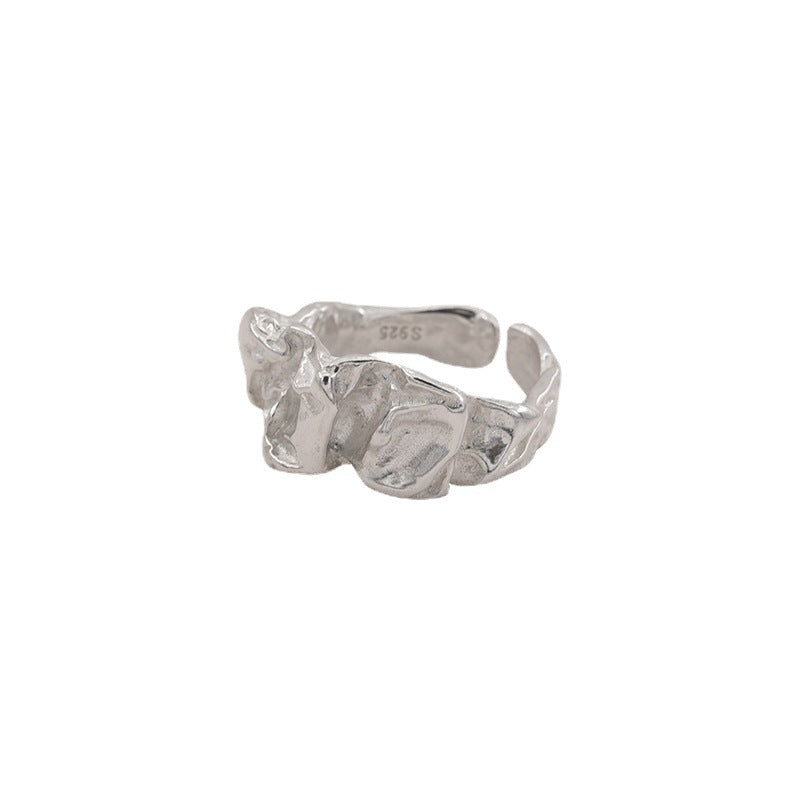 Retro Adjustable Copper Ring with Geometric Design