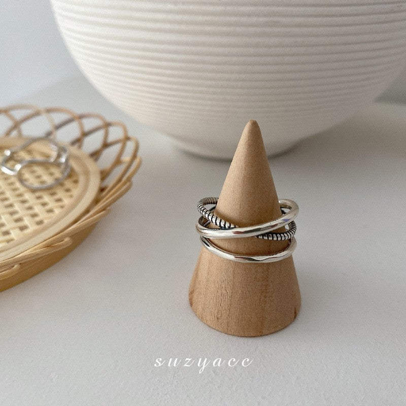 Retro Adjustable Copper Ring with Geometric Design