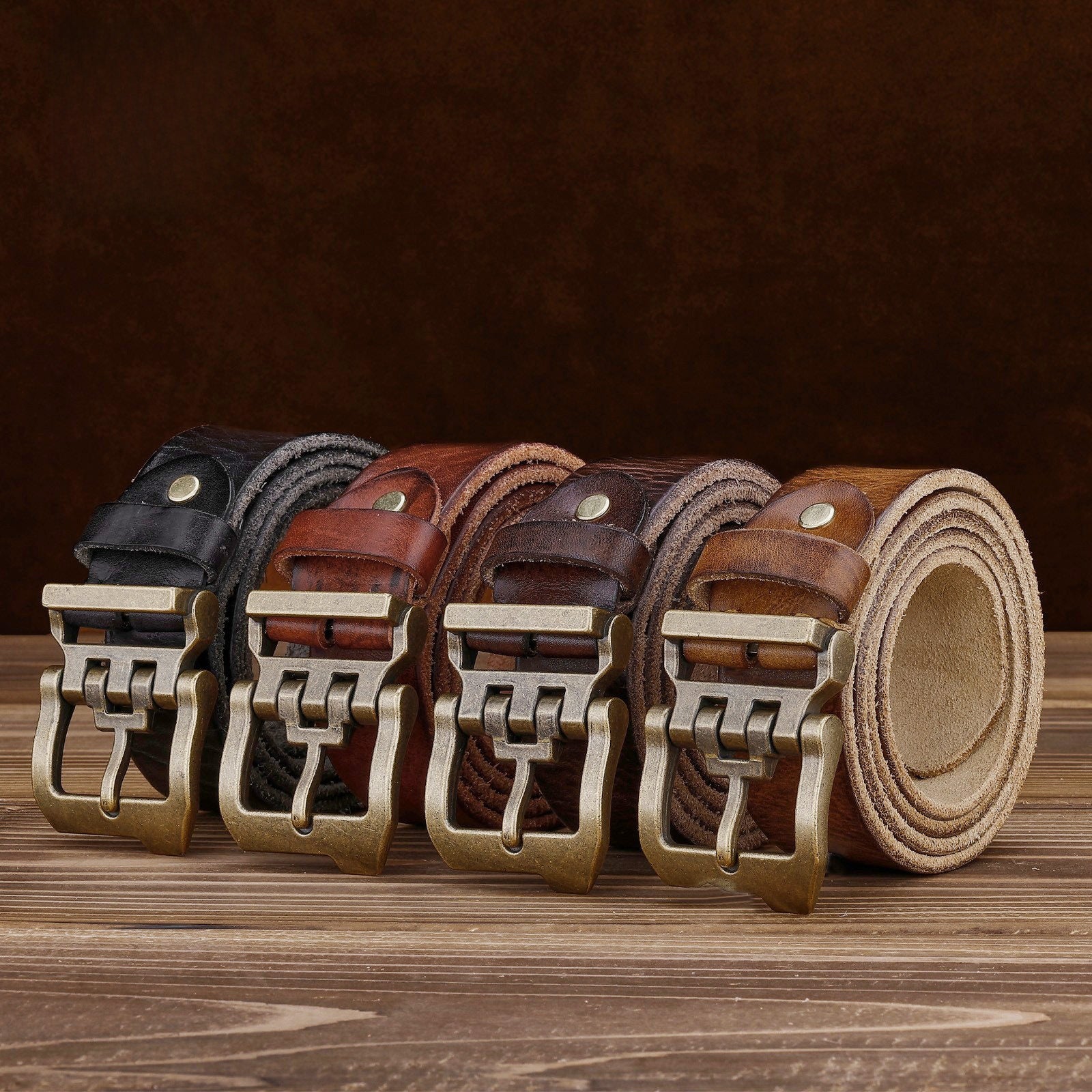 Retro American Genuine Leather Belt