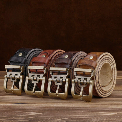 Retro American Genuine Leather Belt
