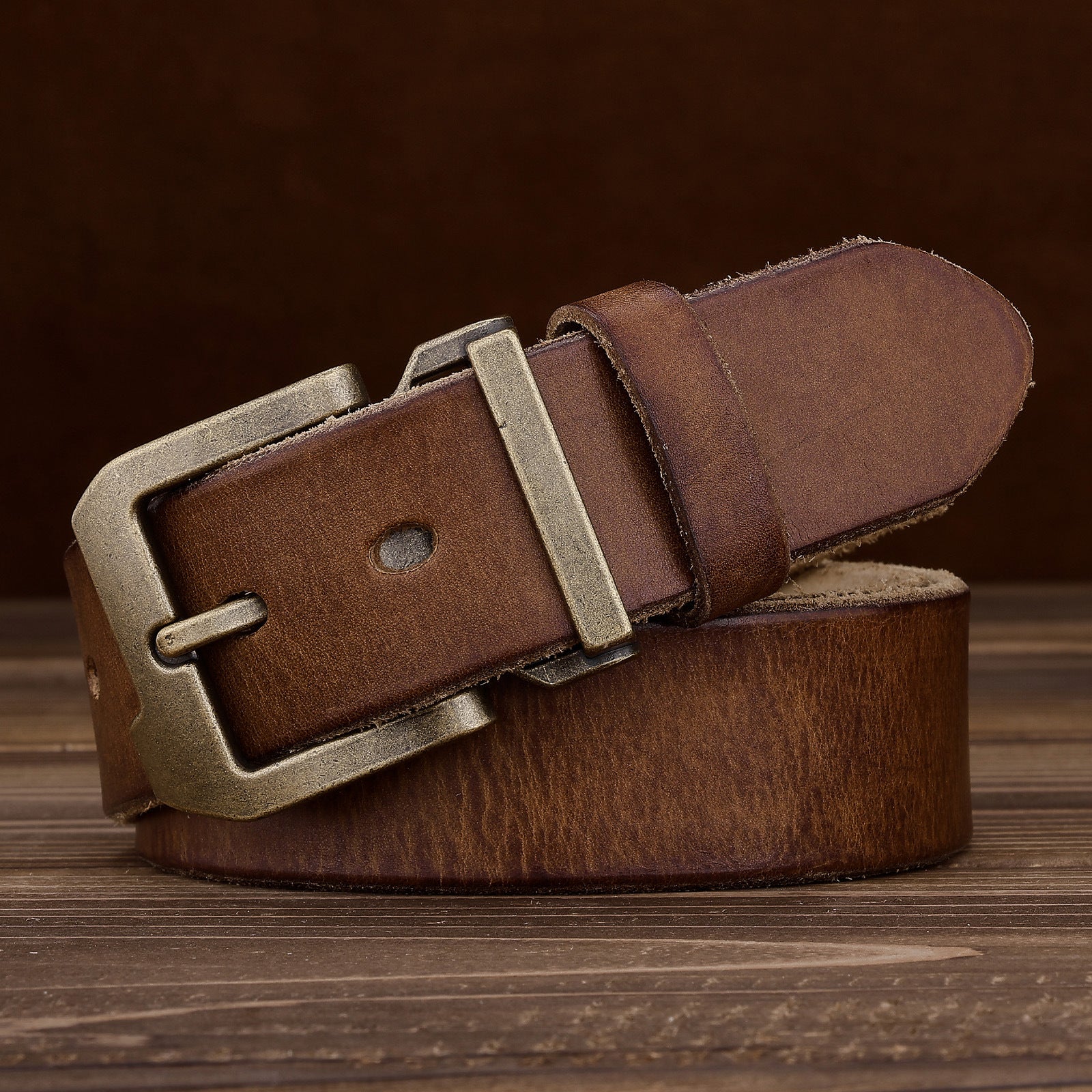 Retro American Genuine Leather Belt