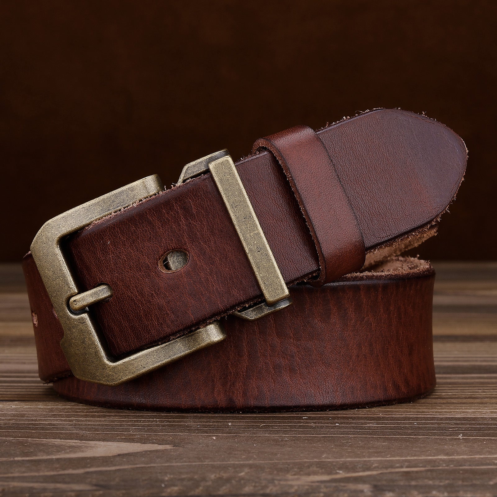 Retro American Genuine Leather Belt