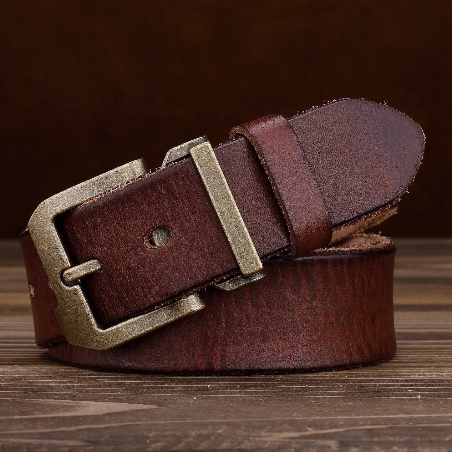 Retro American Genuine Leather Belt