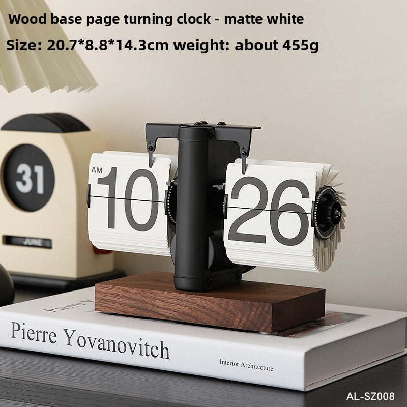 Retro Automatic Page-Turning Desktop Clock