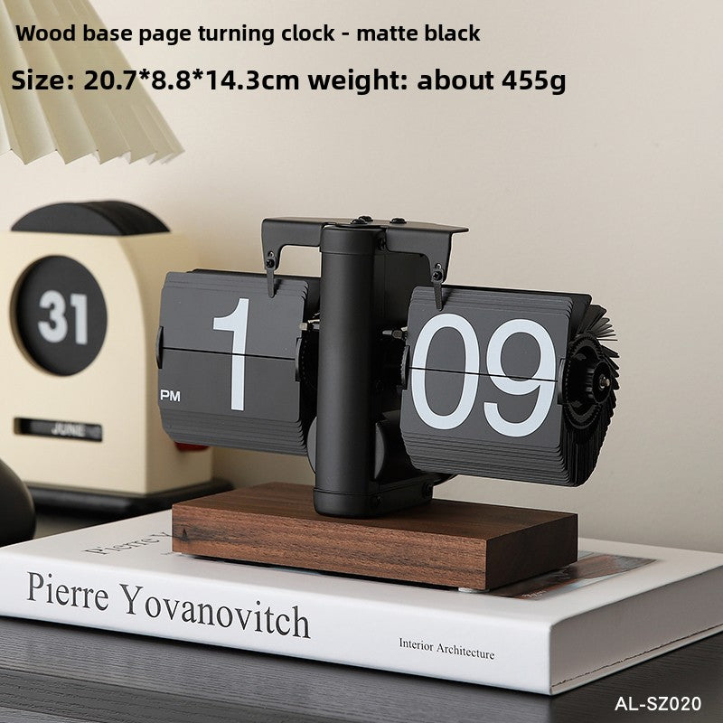Retro Automatic Page-Turning Desktop Clock