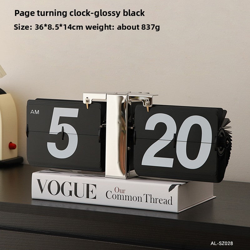 Retro Automatic Page-Turning Desktop Clock
