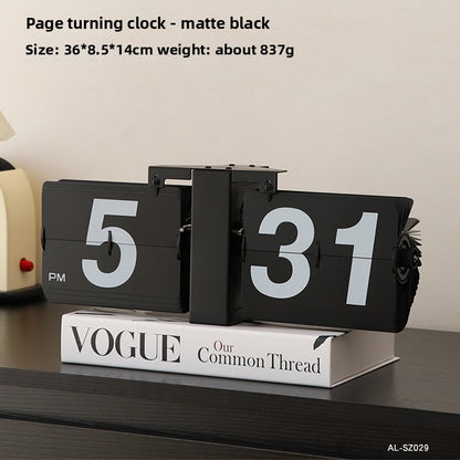Retro Automatic Page-Turning Desktop Clock