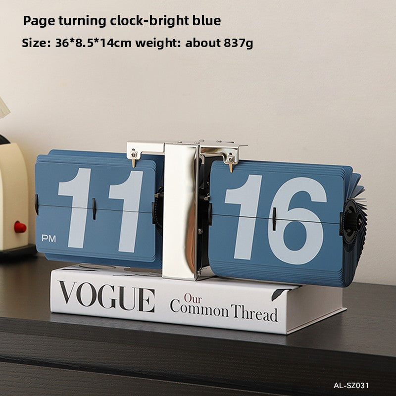 Retro Automatic Page-Turning Desktop Clock