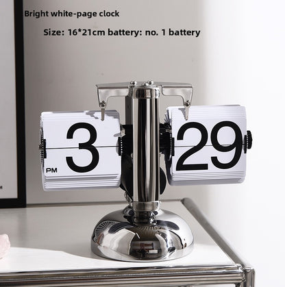 Retro Automatic Page-Turning Desktop Clock