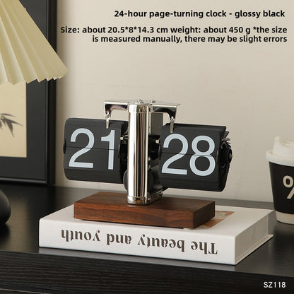 Retro Automatic Page-Turning Desktop Clock