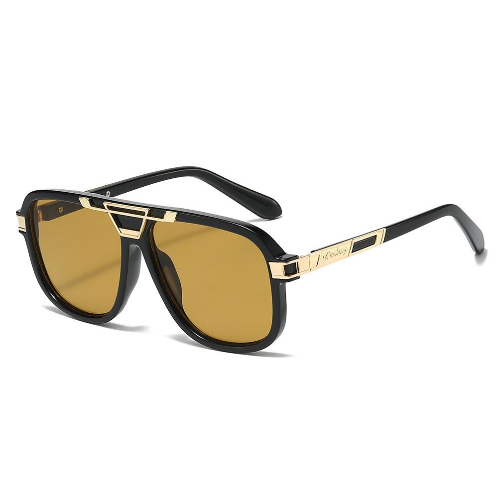 Retro Aviator Square Sunglasses