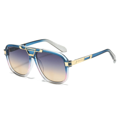 Retro Aviator Square Sunglasses