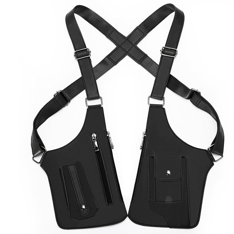 Retro backpack with an underarm carrying strap
