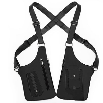 Retro backpack with an underarm carrying strap