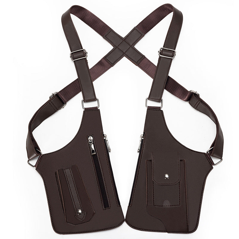 Retro backpack with an underarm carrying strap