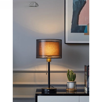 Retro Bedside Table Lamp with Dimmable Lighting