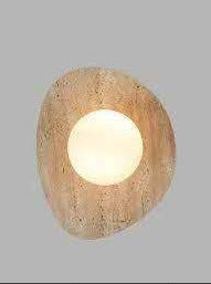 Retro Bedside Travertine Wall Lamp