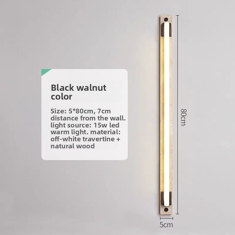 Retro Bedside Travertine Wall Lamp