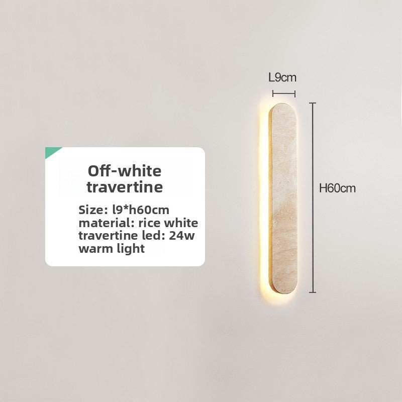 Retro Bedside Travertine Wall Lamp