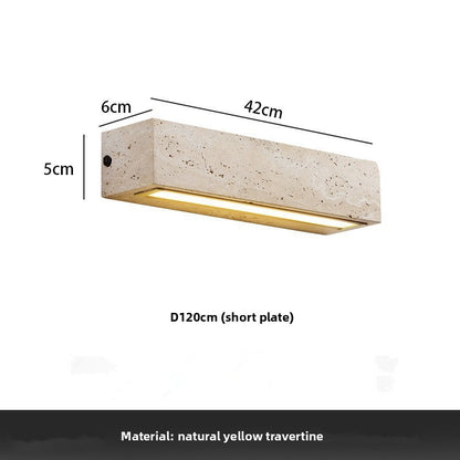 Retro Bedside Travertine Wall Lamp