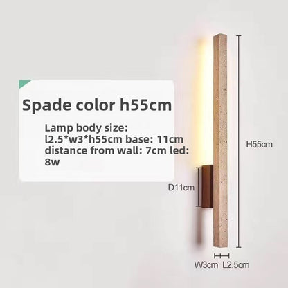 Retro Bedside Travertine Wall Lamp