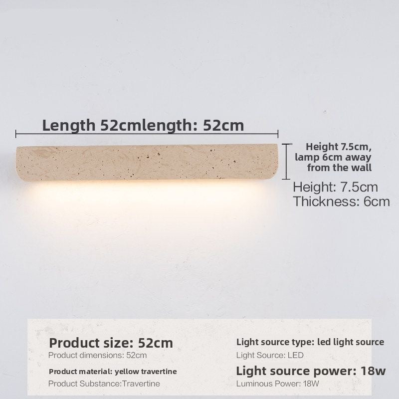 Retro Bedside Travertine Wall Lamp
