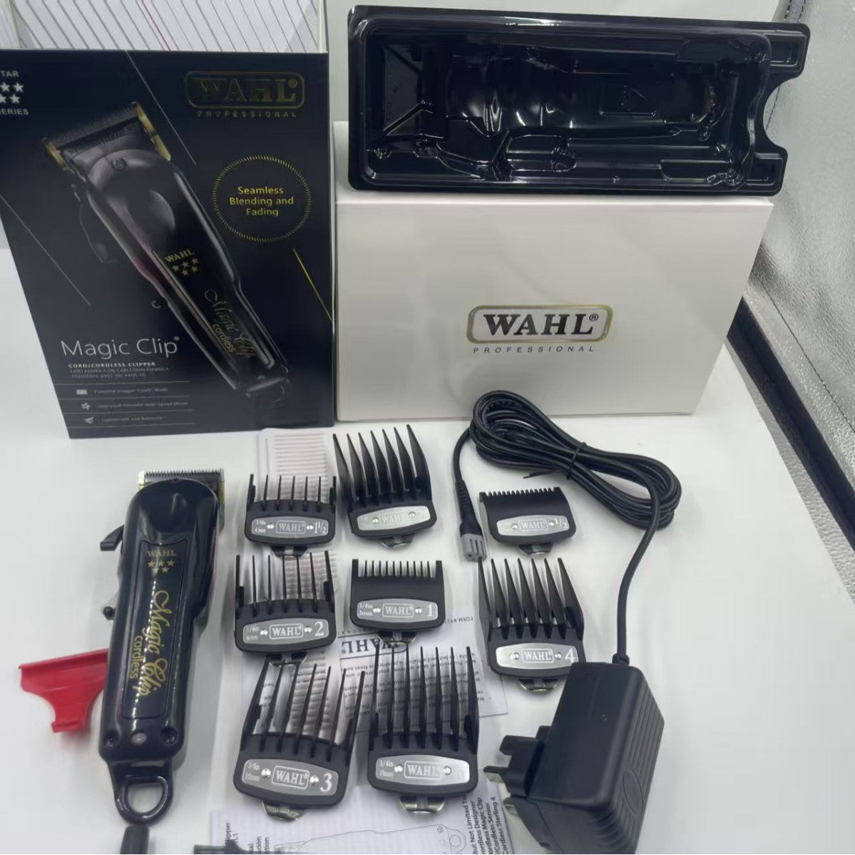 Retro Black Gold Electric Hair Clipper with Washable Blade