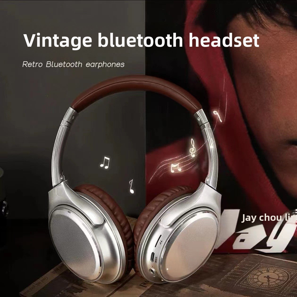 Retro Bluetooth headphones