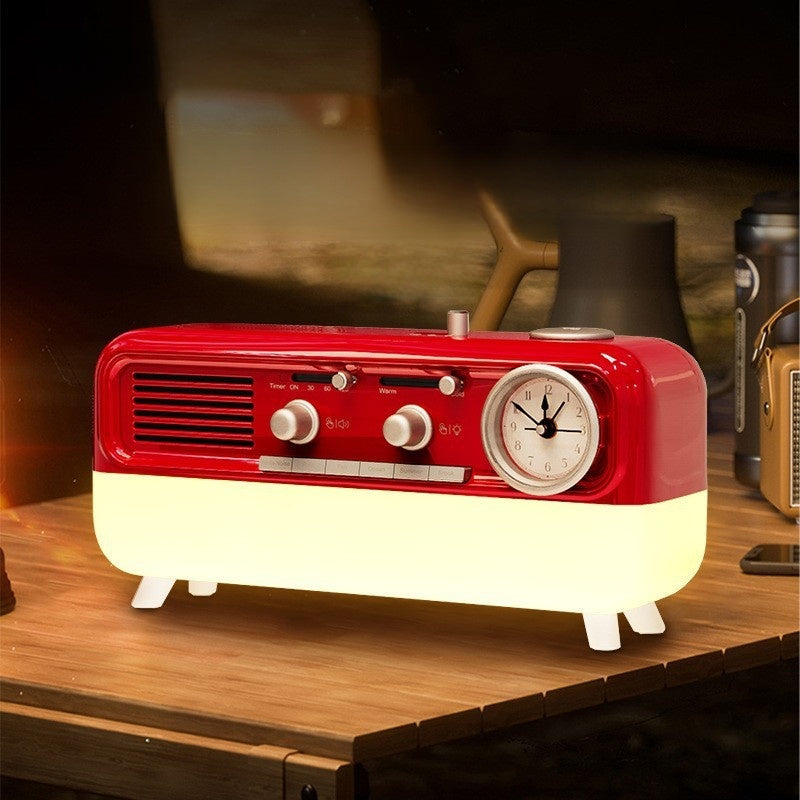 Retro Bluetooth Speaker with Clock and Card Slot