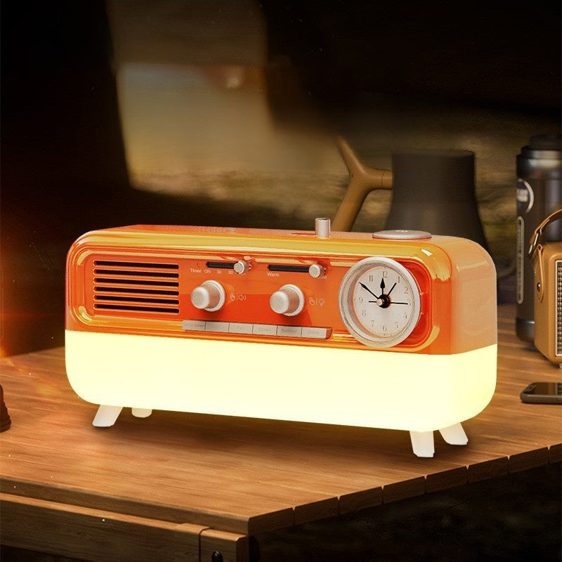 Retro Bluetooth Speaker with Clock and Card Slot