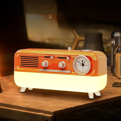 Retro Bluetooth Speaker with Clock and Card Slot
