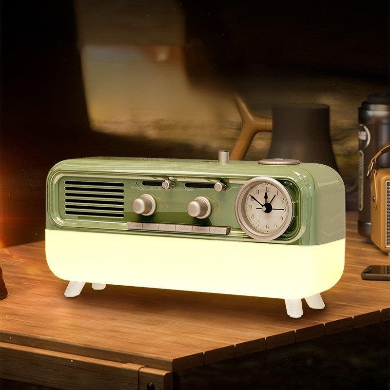 Retro Bluetooth Speaker with Clock and Card Slot