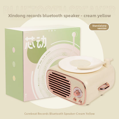 Retro Bluetooth Speaker with Clock and Card Slot