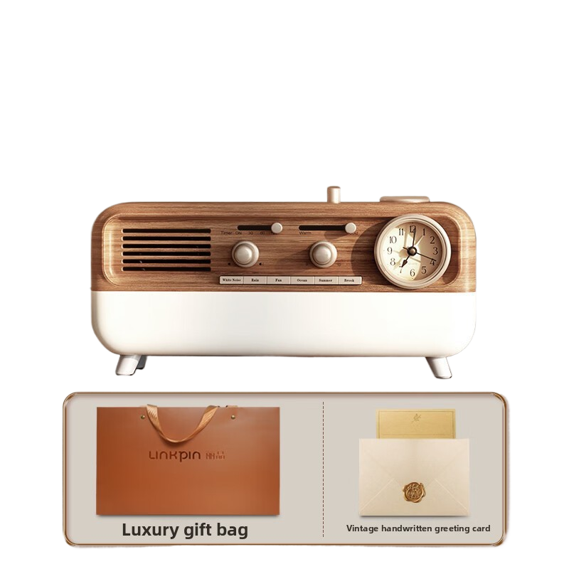 Retro Bluetooth Speaker with Clock and Card Slot