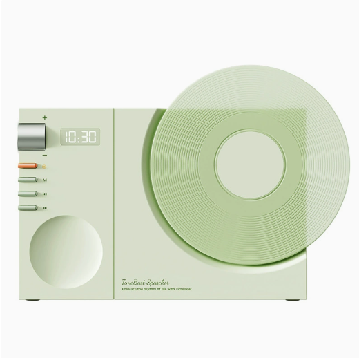 Retro Bluetooth Speaker with Clock and Card Slot