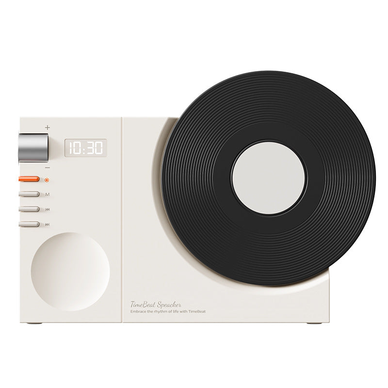 Retro Bluetooth Speaker with Clock and Card Slot